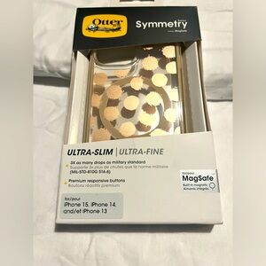 OtterBox Symmetry Series MagSafe Case - Gold Circles IPhone 13 14 15